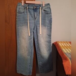 Sidefeel Women's Light Wash Distressed Blue Jeans Size 14